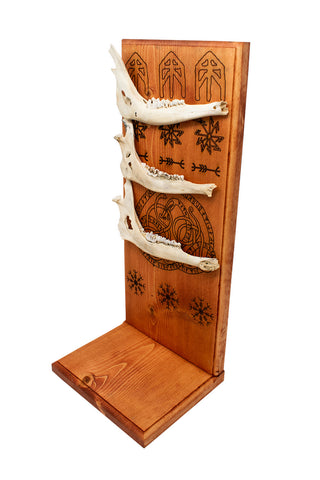 Image of deer jawbone norse symbols altar