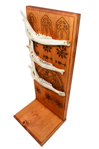 Image of deer jawbone norse symbols altar
