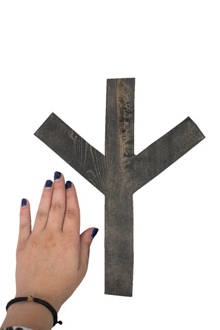 Image of algiz rune wall hanger for home protection