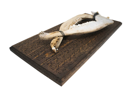 Image of Odin bindrune double elk jawbone wall hanger