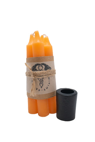 Image of Mini Ritual Spell Candles – Unscented 4” Set for Norse Pagan & Witchcraft Use