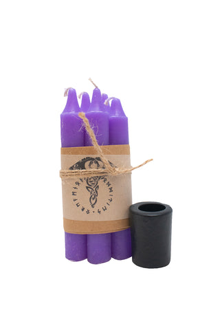 Image of Mini Ritual Spell Candles – Unscented 4” Set for Norse Pagan & Witchcraft Use