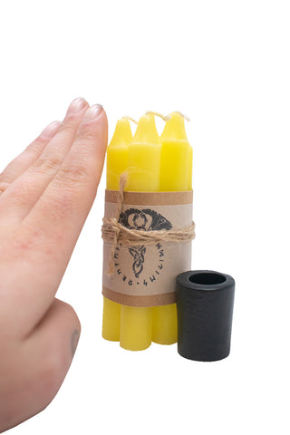 Image of Mini Ritual Spell Candles – Unscented 4” Set for Norse Pagan & Witchcraft Use