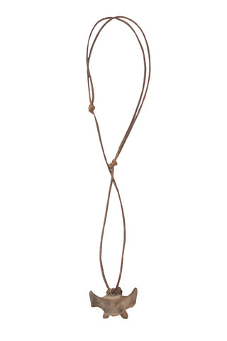 Image of gray wolf bone necklace