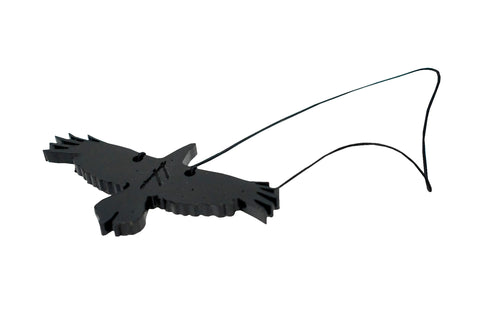 Image of Ansuz rune & raven - rear view mirror hanger, keychain