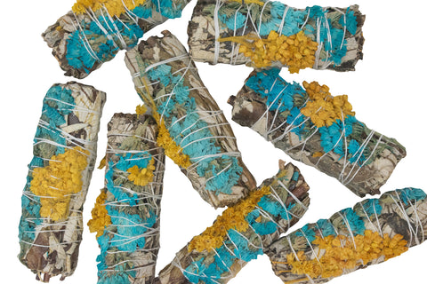 Image of Yerba Santa with Blue + Purple Satice & Mullien herb bundle