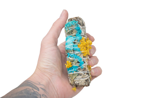 Image of Yerba Santa with Blue + Purple Satice & Mullien herb bundle
