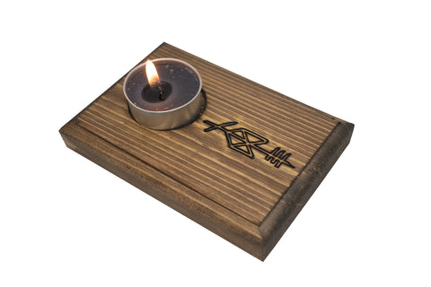 Image of Odin bindrune tealight candle holder