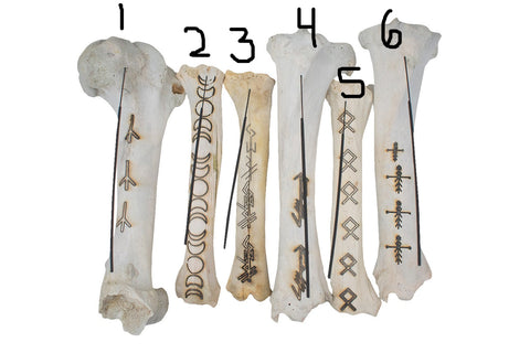 Image of elk & cow bone incense dishes - lot 1