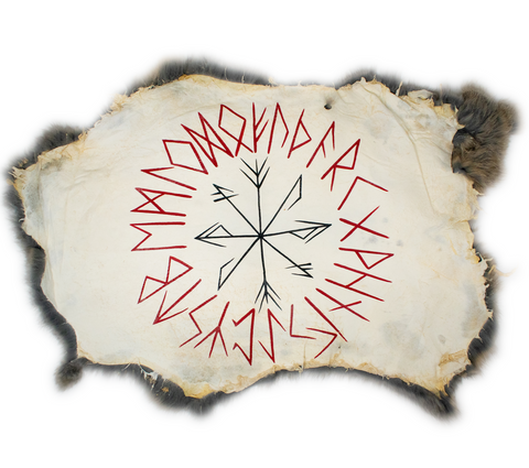 Image of Strength + Growth stave - rabbit hide altar cloth