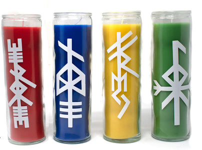 mystery norse god prayer candle - find your chosen deity