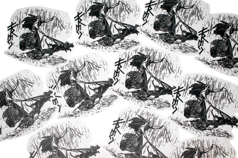 Image of goddess Freya die cut sticker