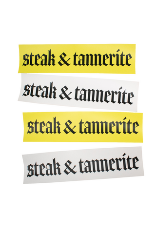 Image of Steak & Tannerite Bumper Sticker – Weatherproof Vinyl