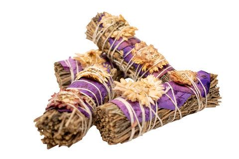 Image of Lavender, purple rose & floral herb bundle