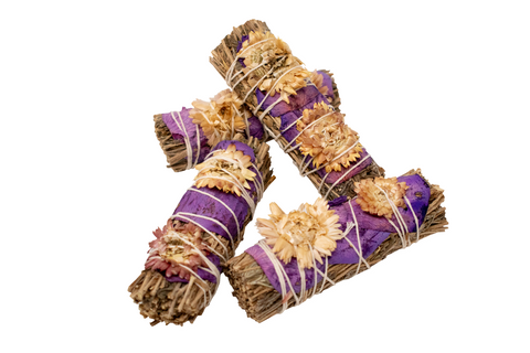 Image of Lavender, purple rose & floral herb bundle