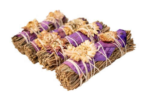 Image of Lavender, purple rose & floral herb bundle
