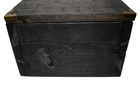 Image of Icelandic magical staves (galdrastafir) ritual tool box