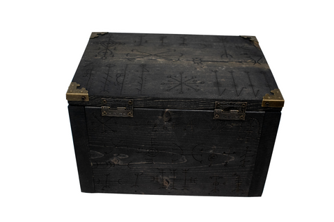 Image of Icelandic magical staves (galdrastafir) ritual tool box