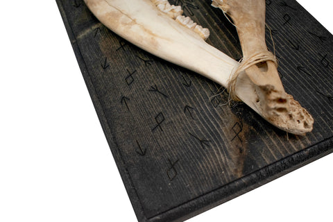 Image of home protection bindrune double elk jawbone hanger