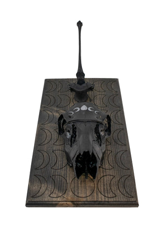 Image of moon phase deer skull & elk vertebra hanger