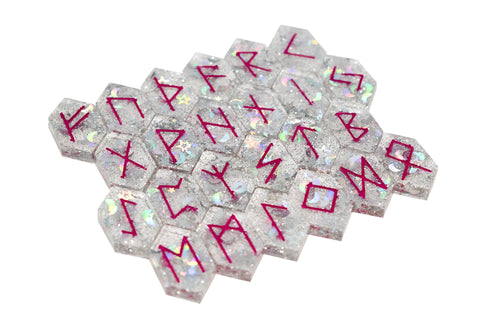 Image of unicorn sparkle slay elder futhark rune set