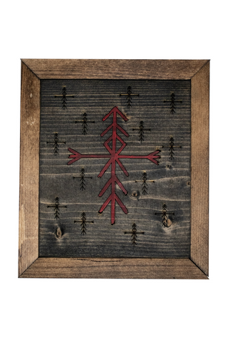 Image of framed home protection bindrune wall hanger