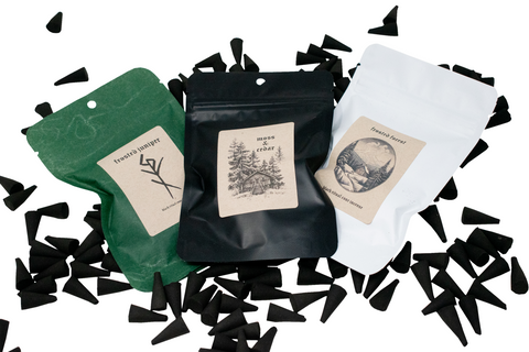 Image of Norse Pagan Cone Incense - 30 Pack Hand Dipped Ritual Offerings