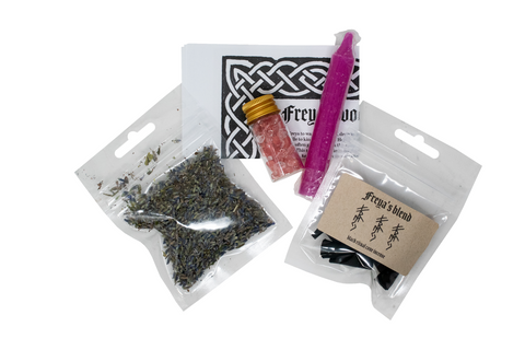 Image of Freya Invocation ritual kit with how-to ritual guide