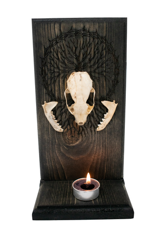 Image of Weasel Skull Yggdrasil Altar