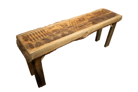 Image of Live Edge Odin Invocation Bench