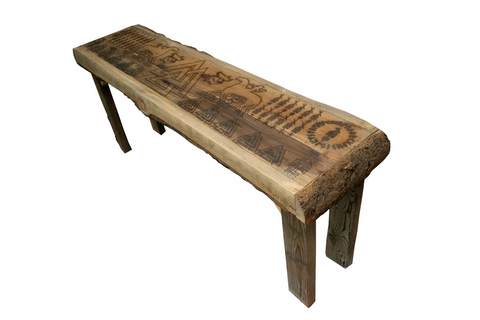 Image of Live Edge Odin Invocation Bench