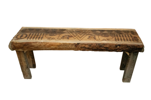 Image of Live Edge Odin Invocation Bench