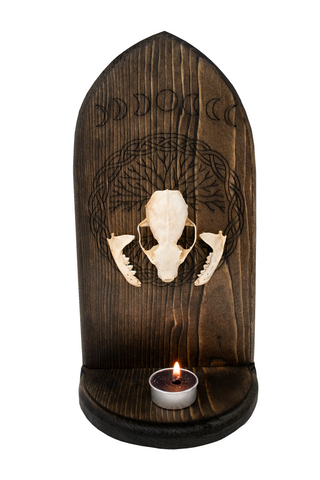 Image of Weasel Skull Altar – Moon Phases & Yggdrasil