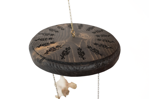 Image of Wind Chime with Odin Invocation Bindrunes