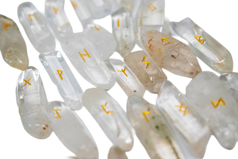 Image of Artificial Quartz Elder Futhark Rune Set