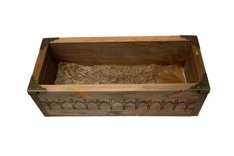 Image of Algiz Rune Rabbit Hide Lined Box