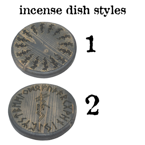 Image of Freya bindrune circle incense dish