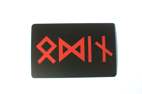 Image of Runic Odin sticker, rune sticker, norse sticker, odin sticker, viking sticker, heathen sticker, asatru sticker