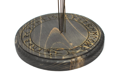 Runes & Jörmungandr circle incense dish