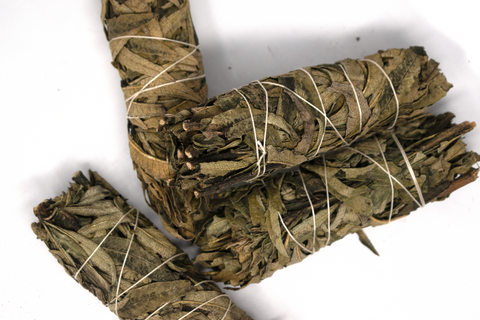 Image of Yerba santa smudge stick, pagan herbs, wiccan herbs, viking herbs