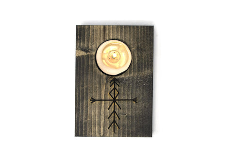 Image of Home protection bindrune tealight candle holder