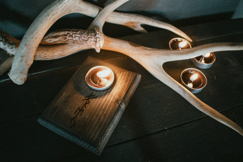 Image of Freya bindrune tealight candle holder