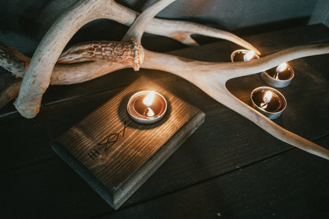Image of Odin bindrune tealight candle holder