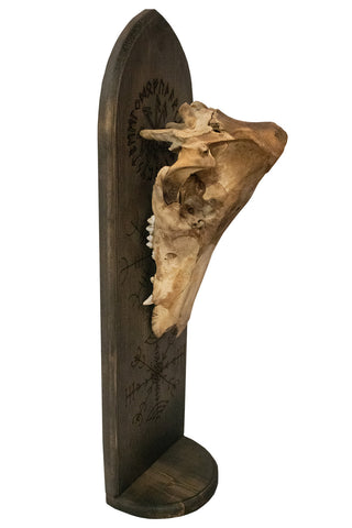 Image of Veldismagn/Helm Of Awe/Runes pig skull altar