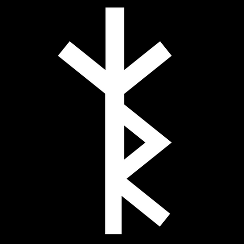 Image of safe travels bindrune, safe travels decal, viking decal, norse decal, nordic decal, heathen decal, witch decal