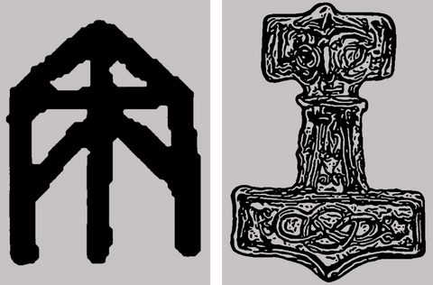 Image of Strength bindrune & Mjolnir women's joggers