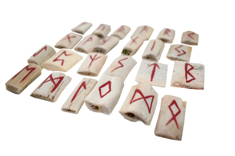 Image of Elk rib bone Elder Futhark rune set