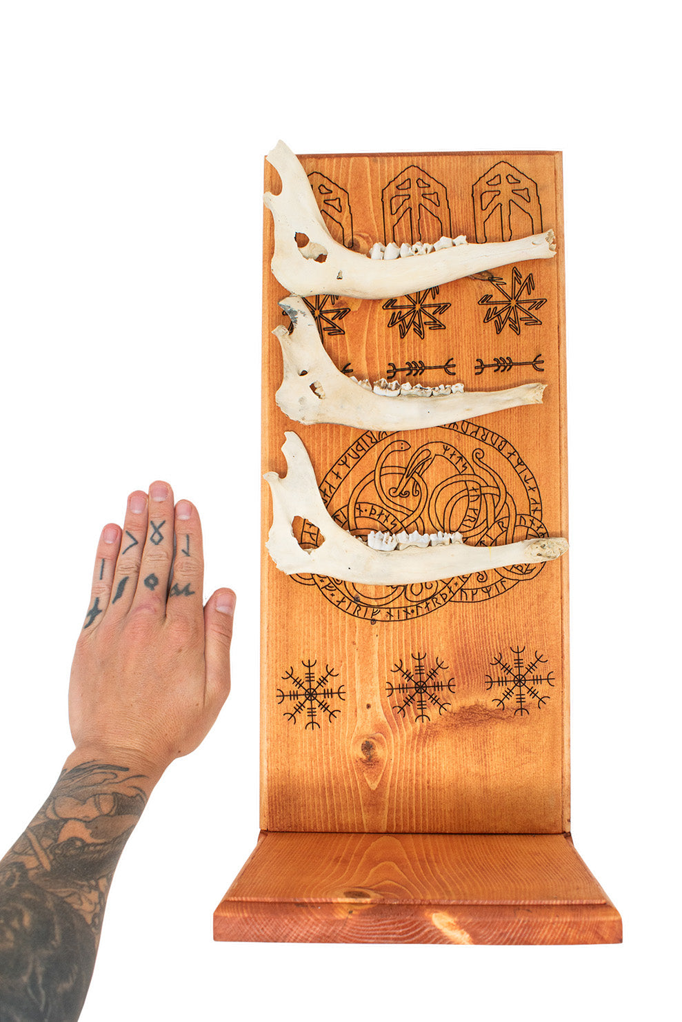 deer jawbone norse symbols altar