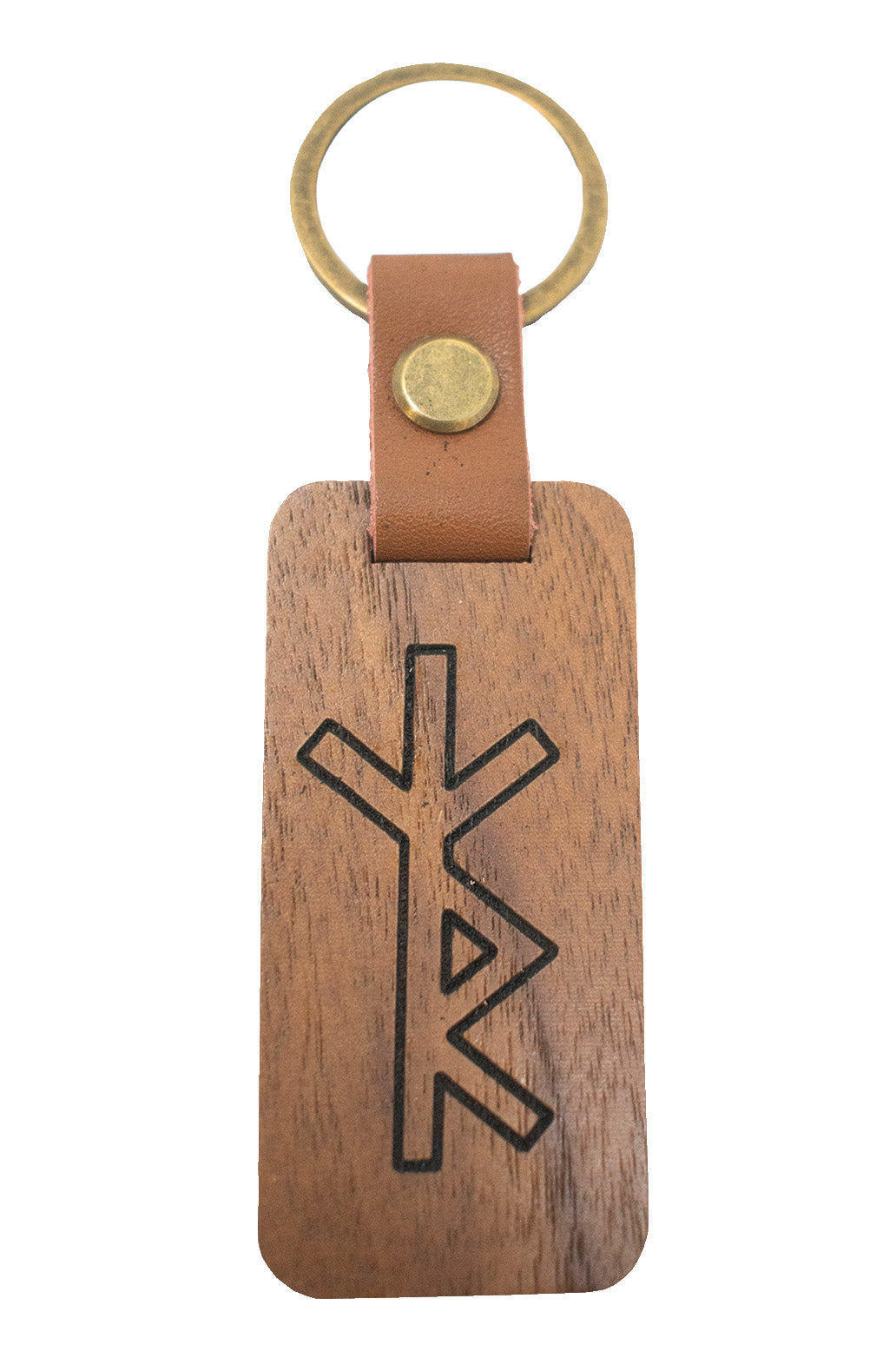 safe travels bindrune keychain