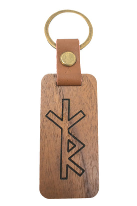 safe travels bindrune keychain